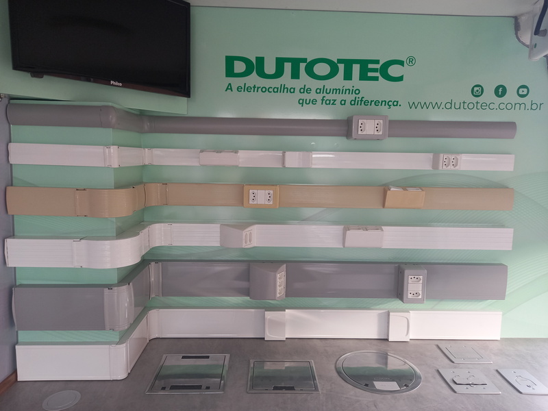 Modelos de canaletas de alumínio da Dutotec