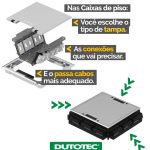 Exemplo de configuração modular da Dutotec para Caixas de Piso