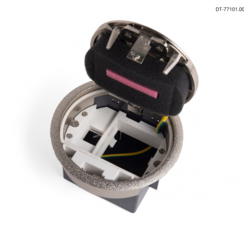 Modelos de Caixa de Tomada de Piso Redonda IP 65 da Dutotec aberta 2 blocos