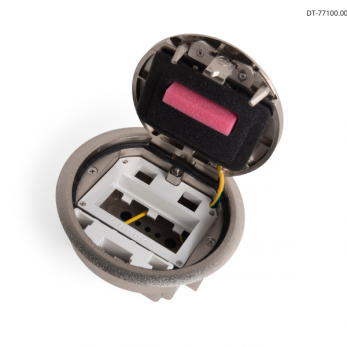 Modelos de Caixa de Tomada de Piso Redonda IP 65 da Dutotec aberta 3 blocos