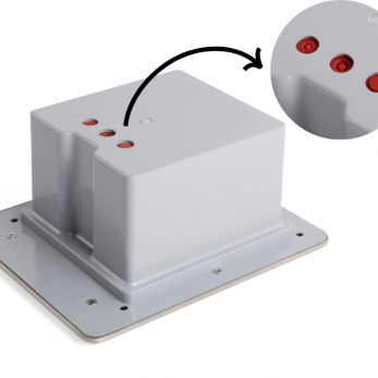 Caixa de Piso Quadrada a Prova D'Agua, Waterproof, IP 66, passa fios da Dutotec