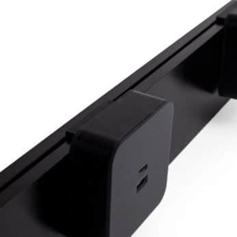 Trilho de Energia Dutotec XP - detalhe da ligação elétrica, cor preta