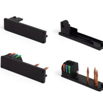 Trilho de Energia Dutotec XP - tampas terminais preta