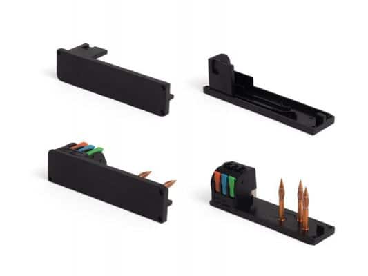 Trilho de Energia Dutotec XP - tampas terminais preta