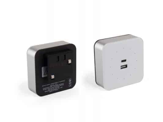 Trilho de Energia Dutotec XP - módulo usb A+C cinza